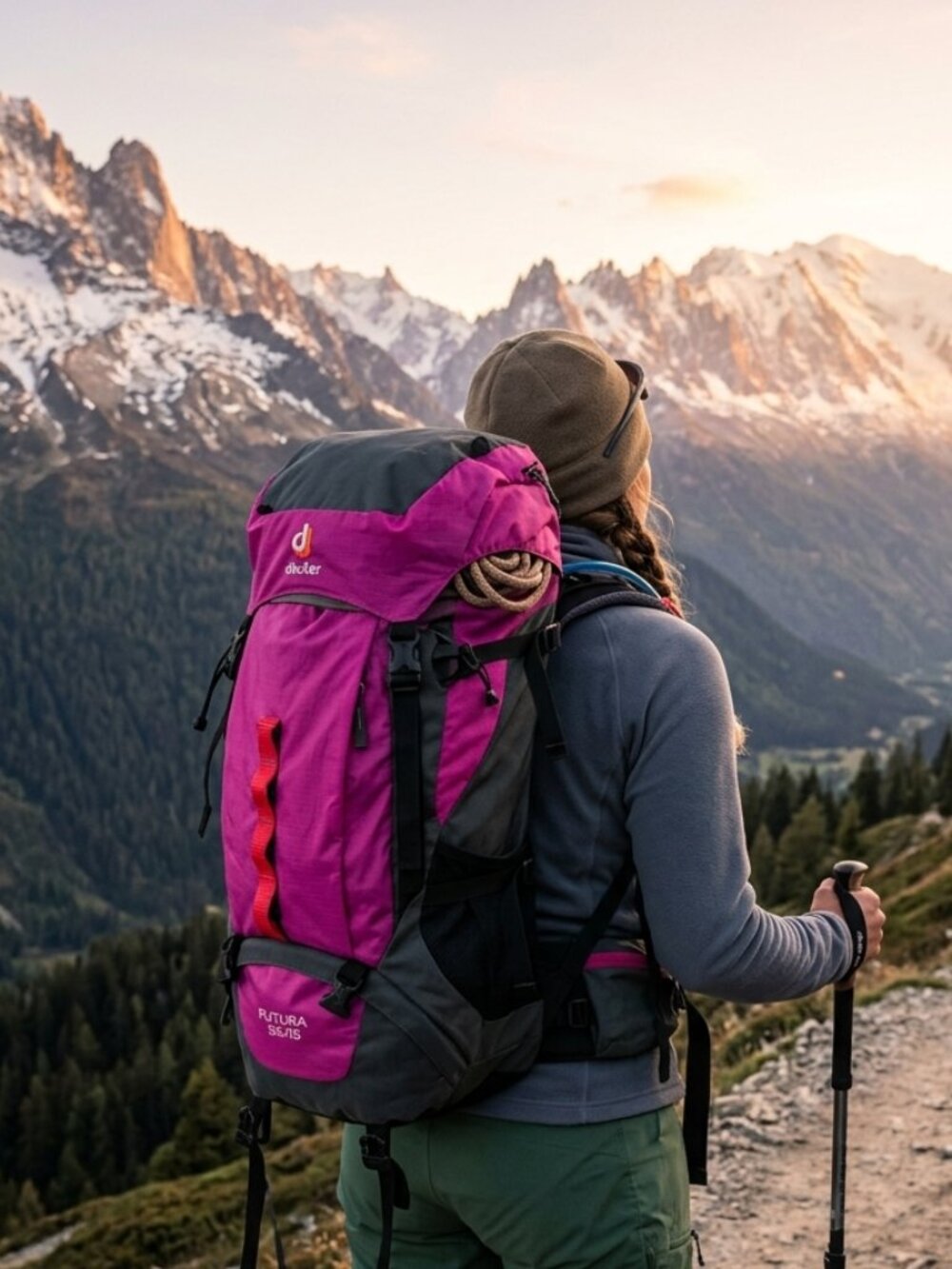 Deuter Futura 55+15 Liters in Pink and Black